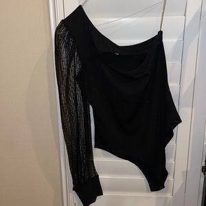 One shoulder body suit